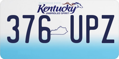 KY license plate 376UPZ