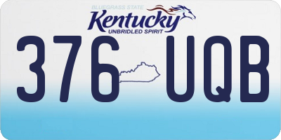 KY license plate 376UQB