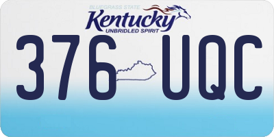 KY license plate 376UQC