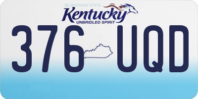 KY license plate 376UQD