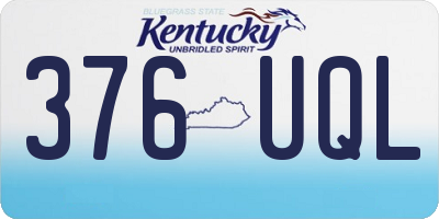 KY license plate 376UQL