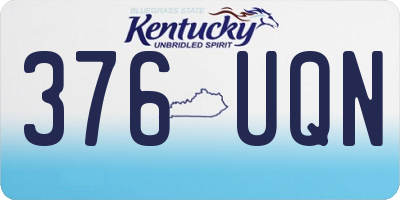 KY license plate 376UQN