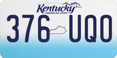 KY license plate 376UQO