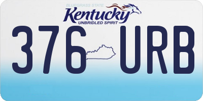 KY license plate 376URB