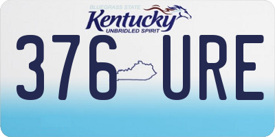 KY license plate 376URE