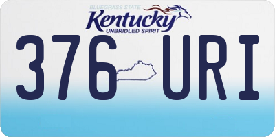KY license plate 376URI