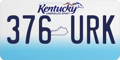 KY license plate 376URK