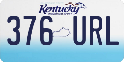 KY license plate 376URL