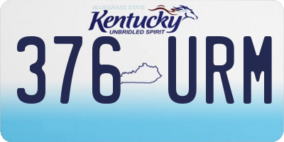 KY license plate 376URM