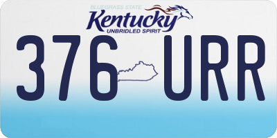 KY license plate 376URR