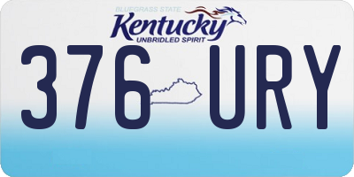 KY license plate 376URY