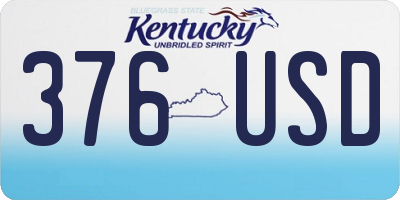 KY license plate 376USD