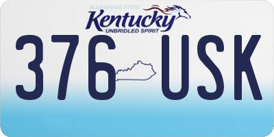 KY license plate 376USK