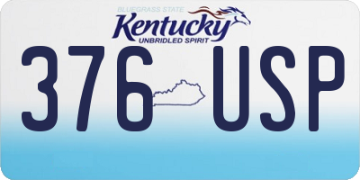 KY license plate 376USP