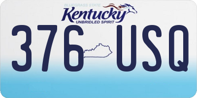 KY license plate 376USQ