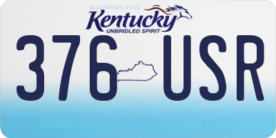 KY license plate 376USR