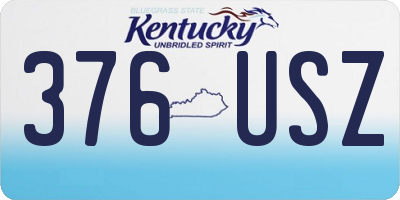 KY license plate 376USZ