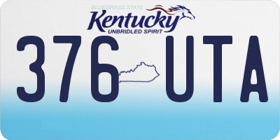 KY license plate 376UTA