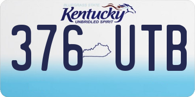 KY license plate 376UTB