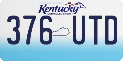 KY license plate 376UTD