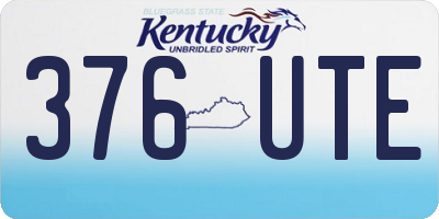 KY license plate 376UTE
