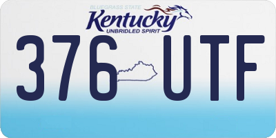 KY license plate 376UTF