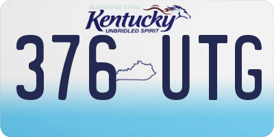KY license plate 376UTG