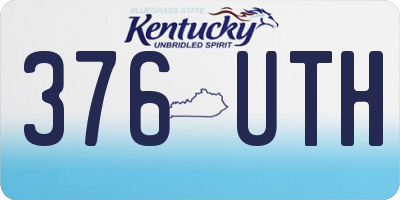 KY license plate 376UTH