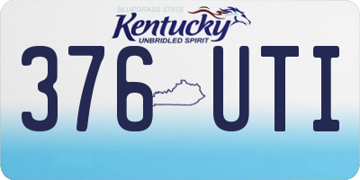 KY license plate 376UTI
