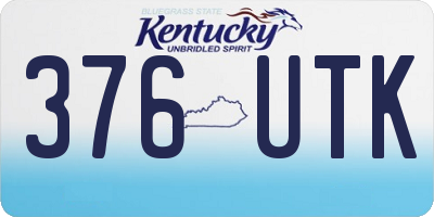 KY license plate 376UTK