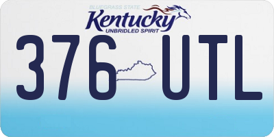 KY license plate 376UTL