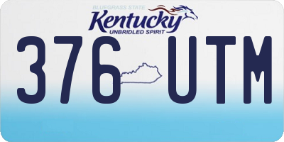 KY license plate 376UTM