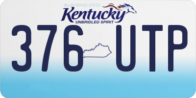 KY license plate 376UTP