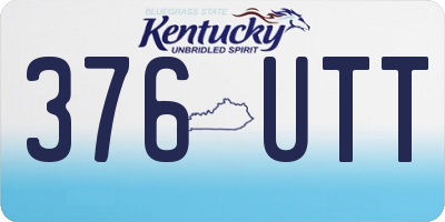 KY license plate 376UTT