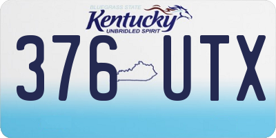 KY license plate 376UTX