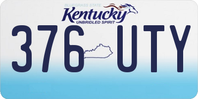KY license plate 376UTY