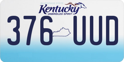 KY license plate 376UUD