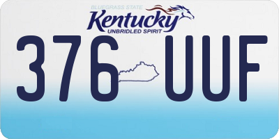 KY license plate 376UUF
