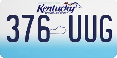 KY license plate 376UUG