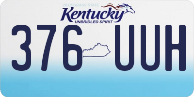 KY license plate 376UUH