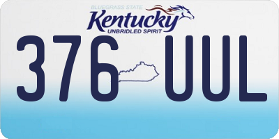 KY license plate 376UUL