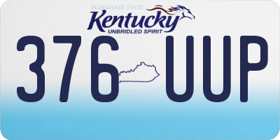 KY license plate 376UUP