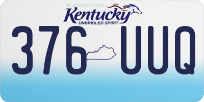 KY license plate 376UUQ