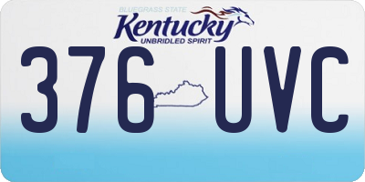 KY license plate 376UVC