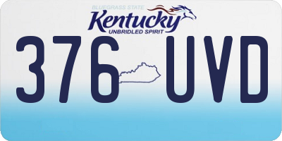 KY license plate 376UVD