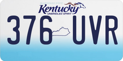KY license plate 376UVR