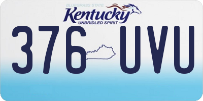 KY license plate 376UVU