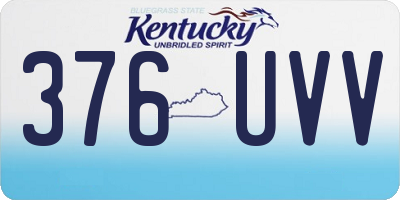 KY license plate 376UVV