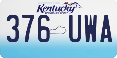 KY license plate 376UWA