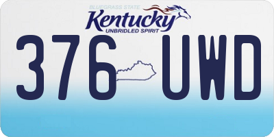 KY license plate 376UWD